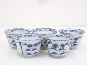 明治期　伊万里焼　染付向付5客